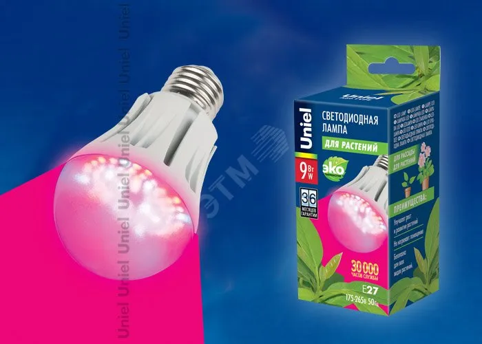Лампа светодиодная LED-A60-9Вт/SP/E27/CL грушевидная ALM01WH картон Uniel 09645