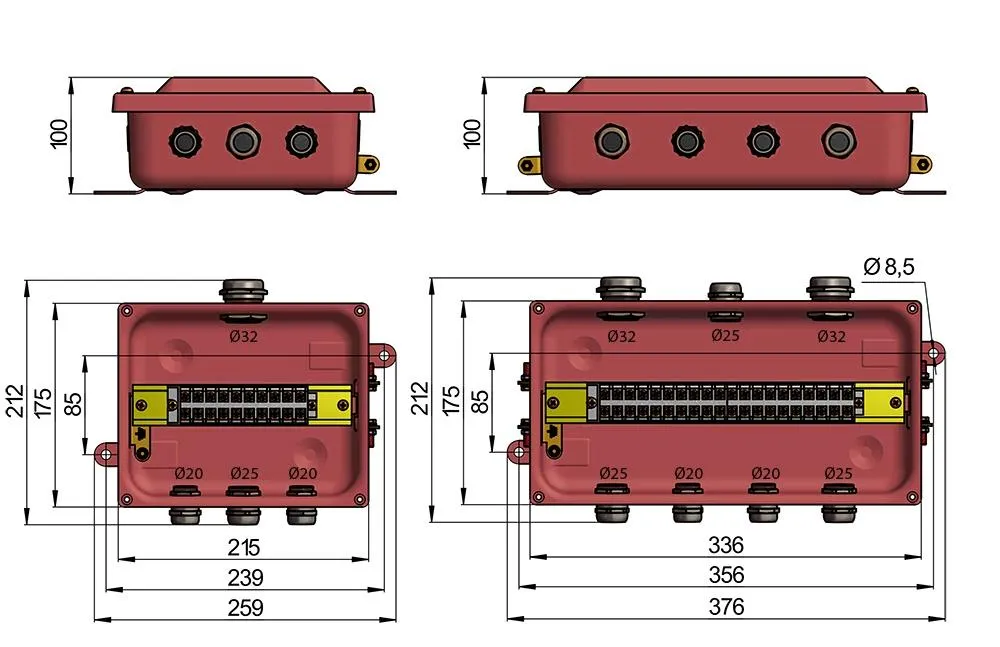 Коробка КМ 65-10 УХЛ1.5 IP65 латун. ввод ГОФРОМАТИК/ЗЭТАРУС zeta30342