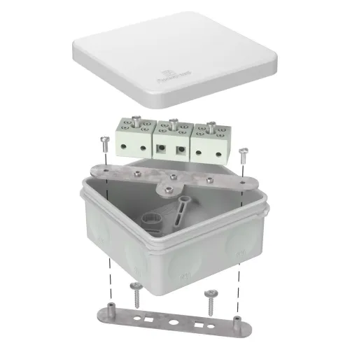 Коробка огнестойкая для о/п двухкомпонентная 60-0210-FR6.0-6 Е15-Е120 RAL7035 80х80х40