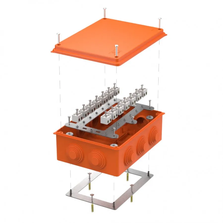 Коробка огнестойкая ОП 40-0320-FR2.5-28 Е15-Е120 RAL2004 200х150х75 Промрукав 40-0320-FR2.5-28
