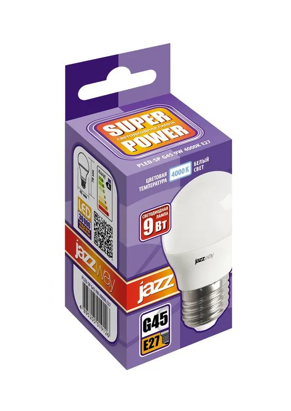 Лампа светодиодная PLED- SP G45 9w E27 4000K-E | .5019126 | Jazzway