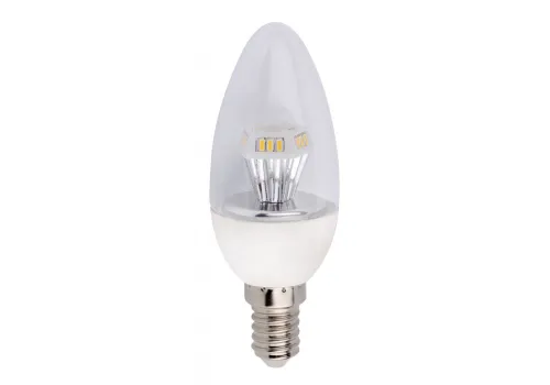 Лампа светодиодная свеча LED 4.2 W 4000 E14 Ecola C4AV42ELC прозрачный, искристая пирамида