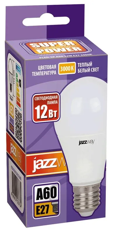 Лампа светодиодная LED 12Вт Е27 220В 3000К PLED- SP A60 груша | 1033703 | Jazzway