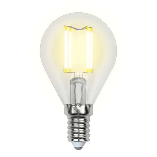 Лампа светодиодная LED-G45-5W/WW/E14/CL/DIM GLA01TR форма "шар" прозр. Air свет теплый бел. 3000К ди