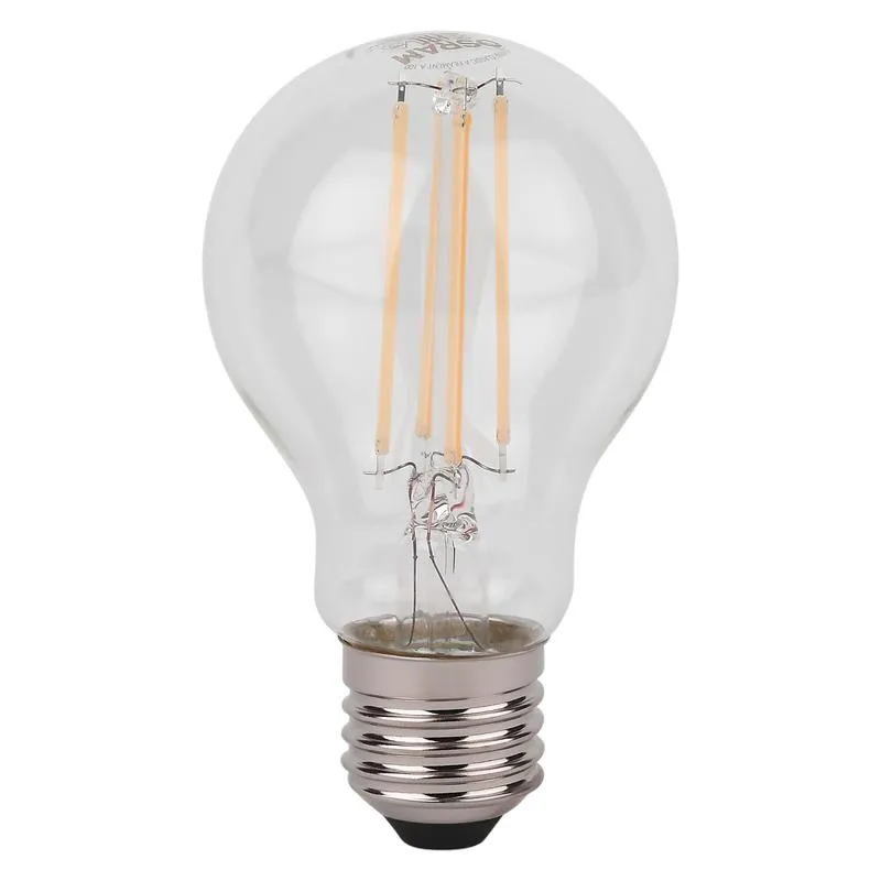 Лампа светодиодная филаментная LSCLA100 7.5W/827230VFILCL 7.5Вт 2700К тепл. бел. E27 1055лм A угол п