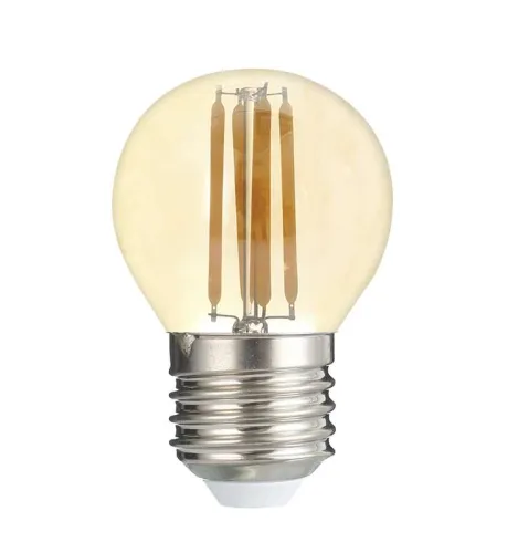 Лампа светодиодная филаментная PLED OMNI 8Вт G45 3000К тепл. бел. E27 230В/50Гц Gold JazzWay 5021600