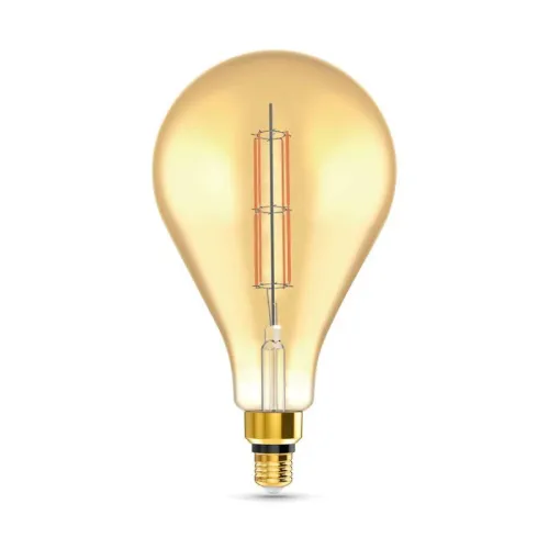 Лампа светодиодная филаментная Black Filament 6Вт PS160 золотая 2700К тепл. бел. E27 800лм GAUSS 179