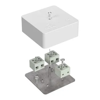 Коробка огнестойкая для кабель-канала 40-0450-FR6.0-6 Е15-Е60 RAL9003 75х75х30 латунь Промрукав 40-0