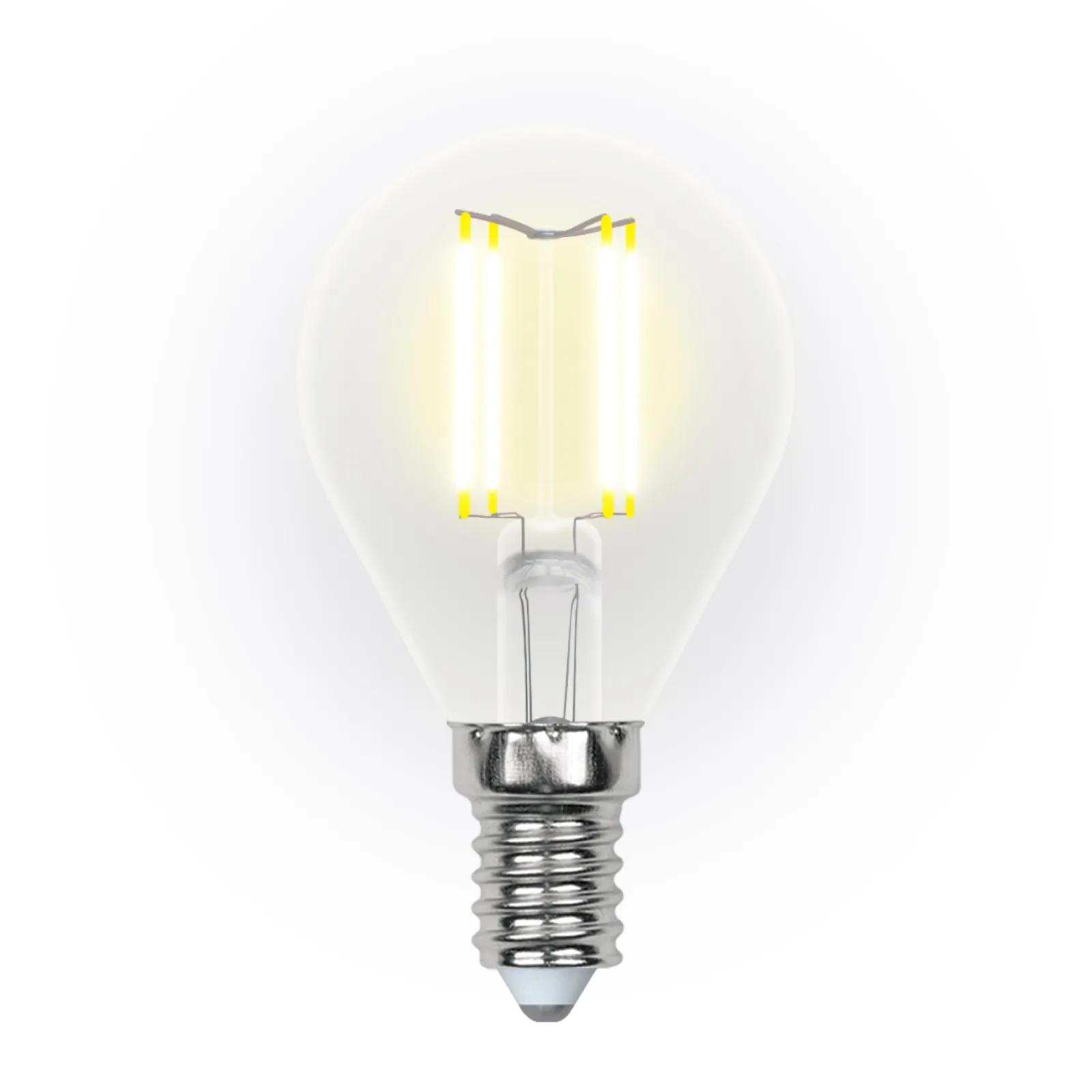 Лампа светодиодная LED-G45-5W/WW/E14/CL/DIM GLA01TR форма "шар" прозр. Air свет теплый бел. 3000К ди