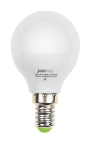 Лампа светодиодная LED 5Вт E14 220В 4000К PLED- ECO-G45 шар | 1036926A | Jazzway