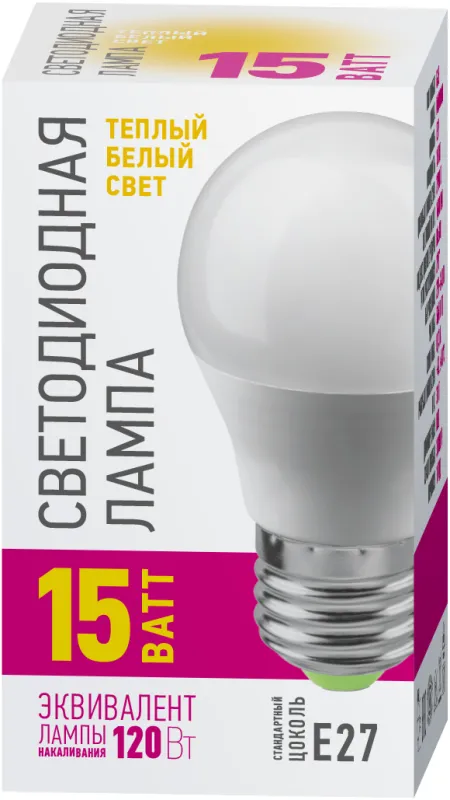 Лампа светодиодная 90 437 OLL-G45-15-230-2.7K-E27-PROMO ОНЛАЙТ 90437