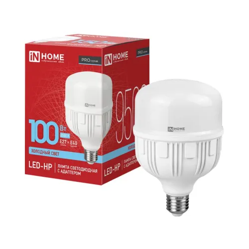 Лампа светодиодная LED-HP-PRO 100Вт грушевидная 6500К холод. бел. E27 9500лм 150-275В с адаптером E4