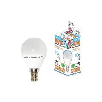 Лампа светодиодная FG45-10 Вт-230 В-6500 К–E14 Народная | SQ0340-1590 | TDM