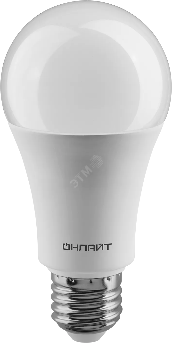 Лампа светодиодная OLL-A60-20-230-6.5K-E27 | 61159 | ОНЛАЙТ