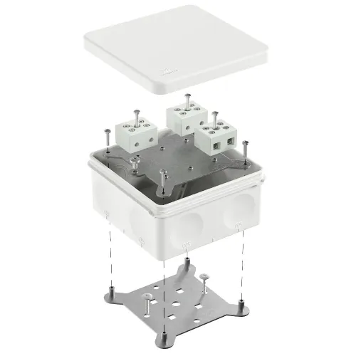Коробка огнестойкая для о/п двухкомпонентная 60-0300-FR10.0-6 Е15-Е120 RAL9003 100х100х50 (14 шт/уп)
