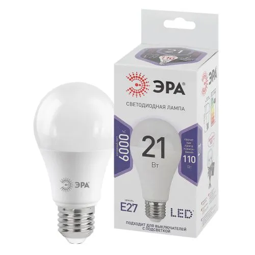 Лампа светодиодная LED 21Вт E27 6000К СТАНДАРТ груша | Б0035333 | ЭРА