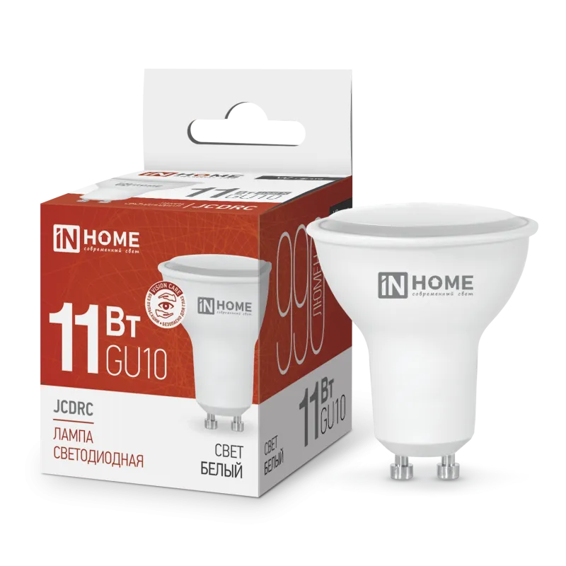 Лампа светодиодная LED-JCDRC-VC 11Вт рефлектор 4000К нейтр. бел. GU10 990лм 230В IN HOME 46906120234