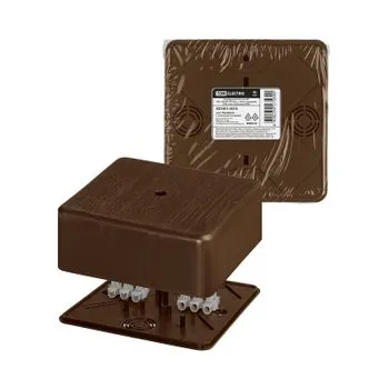 Коробка распаячная КР 100x100x44 ОП бук, с клем. колодкой, IP40