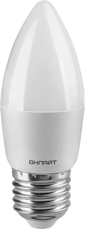 Лампа светодиодная OLL-C37-8-230-2.7K-E27-FR | 71634 | ОНЛАЙТ