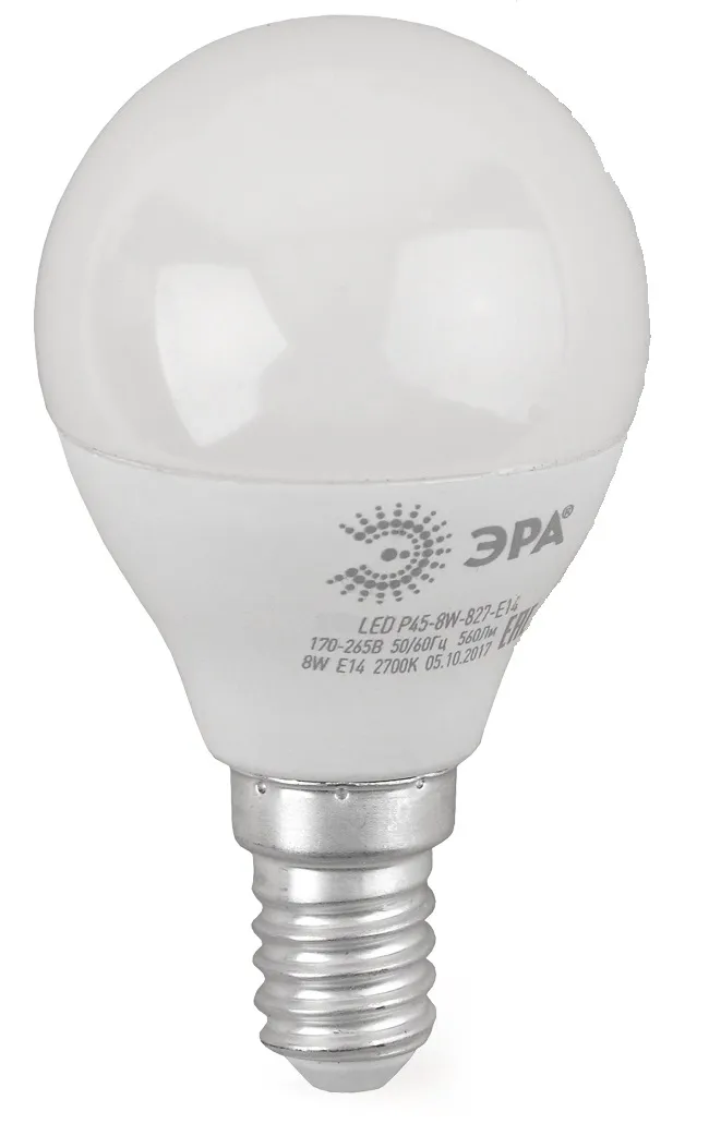Лампа светодиодная RED LINE LED P45-8W-827-E14 R Е14 / E14 8 Вт шар теплый белый свет | Б0050697 | Э