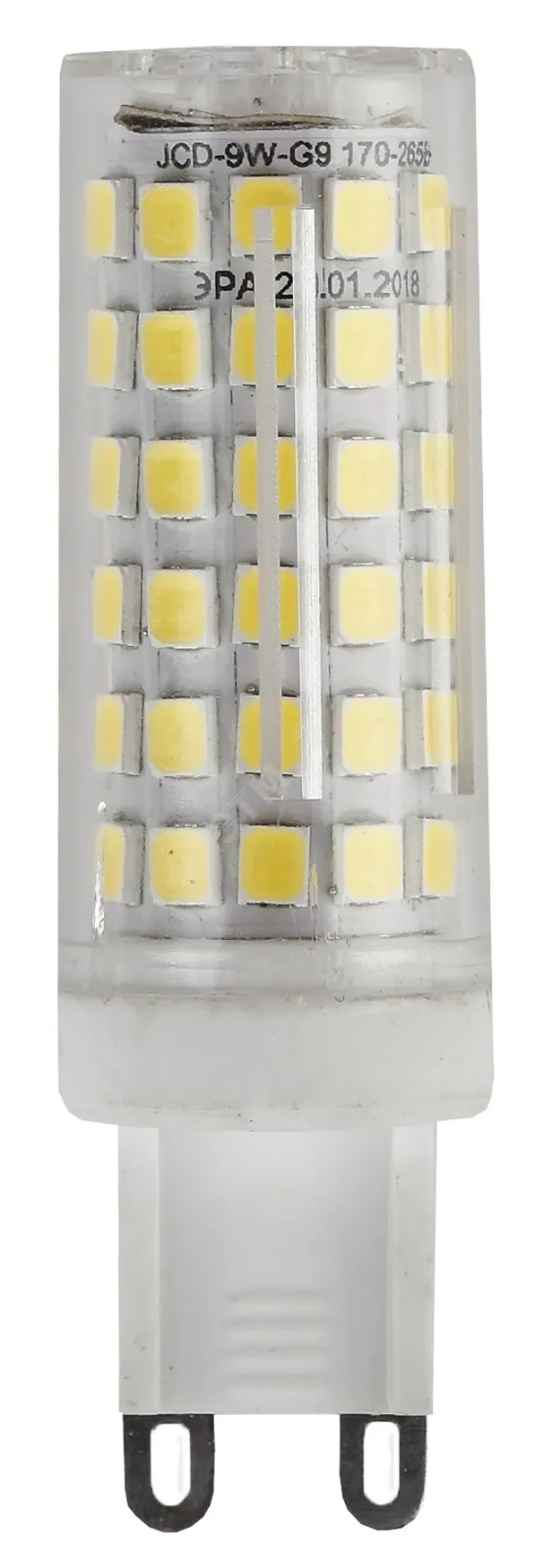 Лампа светодиодная СТАНДАРТ LED JCD-9W-CER-827-G9 (диод, капсула, 9Вт, тепл, G9) | Б0033185 | ЭРА