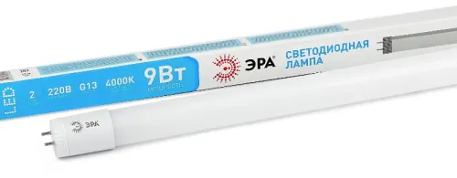 Лампа cветодиодная LED T8-9W-840-G13-600mm (диод,трубка стекл,9Вт,нейтр,пов. G13) (25/1225) | Б00199