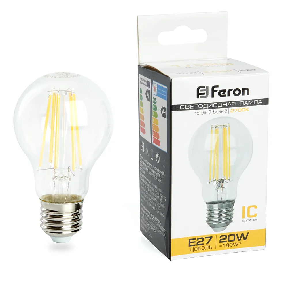 Лампа светодиодная LB-620 20Вт 2700К E27 230В FERON 38245