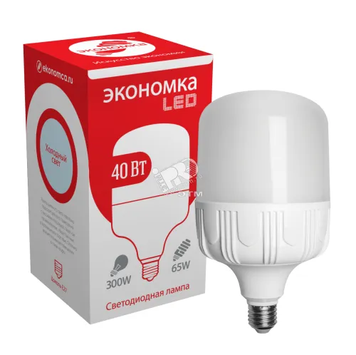 Лампа светодиодная LED 40Вт 220В E27 холодный 3500лм