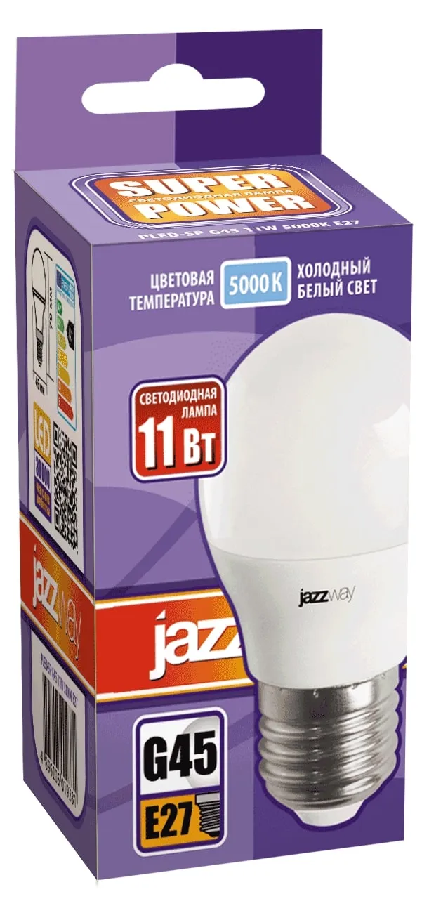 Лампа светодиодная PLED- SP G45 11w E27 5000K 230/50 | .5019393 | Jazzway