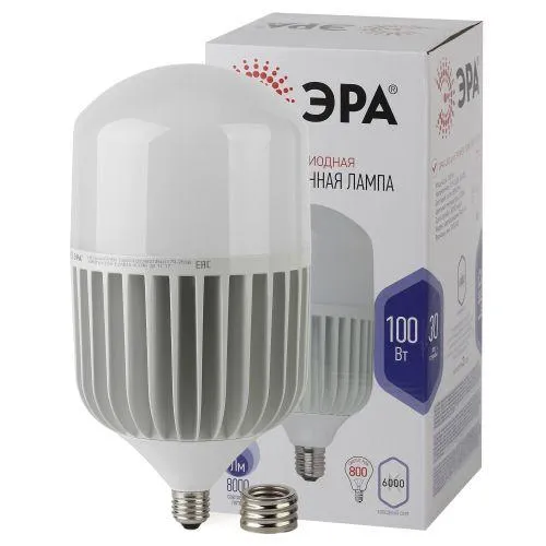 Лампа светодиодная STD LED POWER T160-100W-6500-E27/E40 100Вт колокол холод. бел. Эра Б0059726