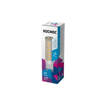 Лампа светодиодная 7Вт 220В G9 4500К КОСМОС LksmLED7WG9C4500pc