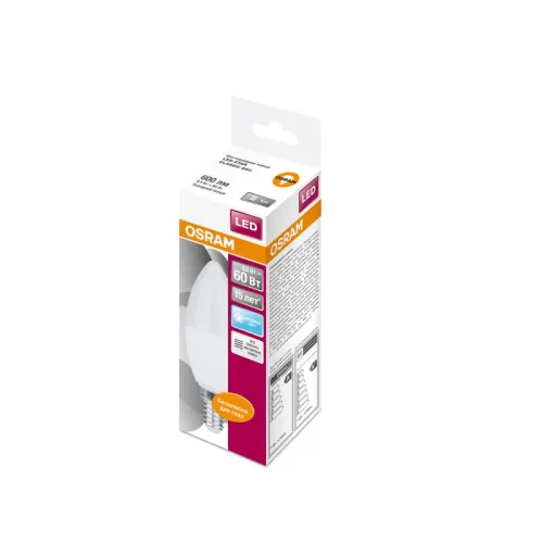 Лампа светодиодная LED STAR Classic B 6, матовая колба, Е14 LEDSCLB60 6, 5W/840 230VFR E1410X1RU | 4