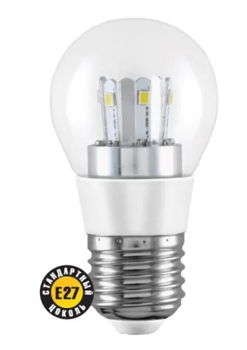 Лампа Navigator NLL-G45-5W-230-2700K-Е27 (71295) прозрачный лепестки