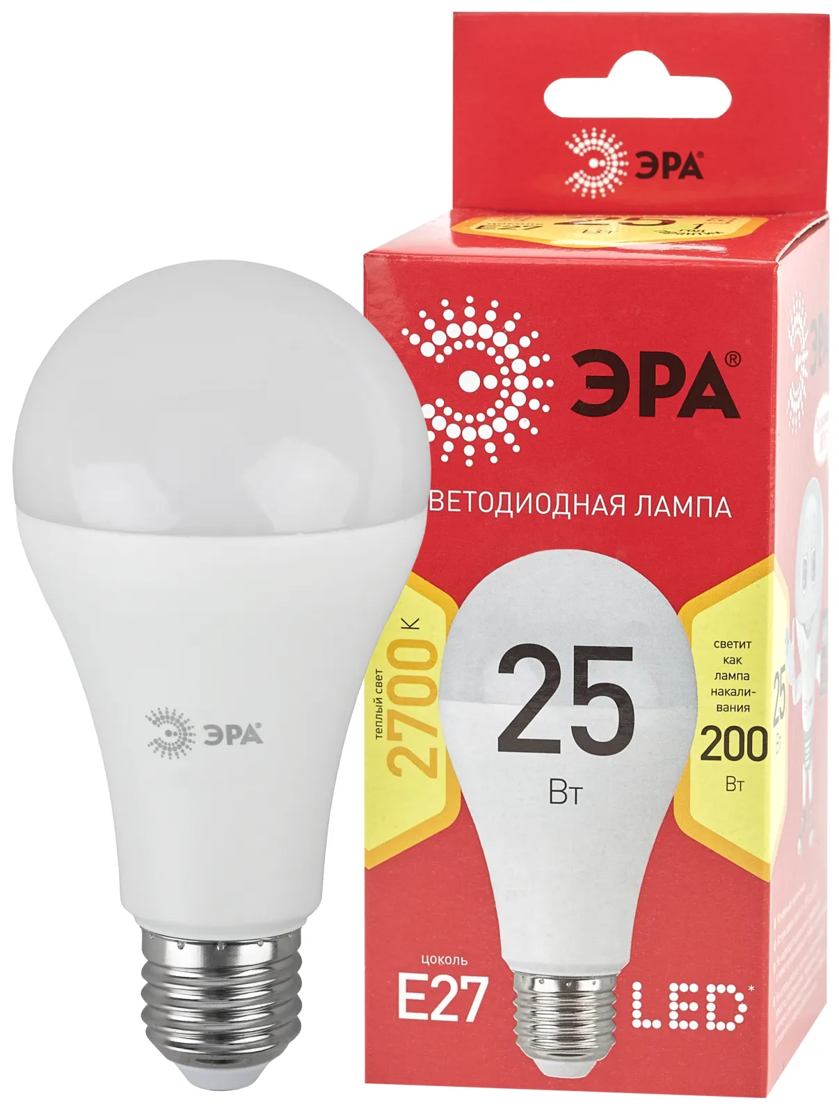 Лампа светодиодная LED A65-25W-827-E27 R (диод, груша, 25Вт, тепл, E27) (10/100/1200) | Б0048009 | Э