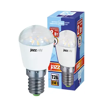 Лампа светодиодная LED 2Вт E14 220В 4000К PLED- T26 FROST REFR груша | 1007674 | Jazzway