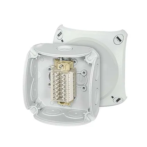 Коробка распределительная ОП 93х93х62мм PP IP66 RK 0207 T 7 клемм 0.5-2.5кв.мм 7+1 мемб. ввод. сер.