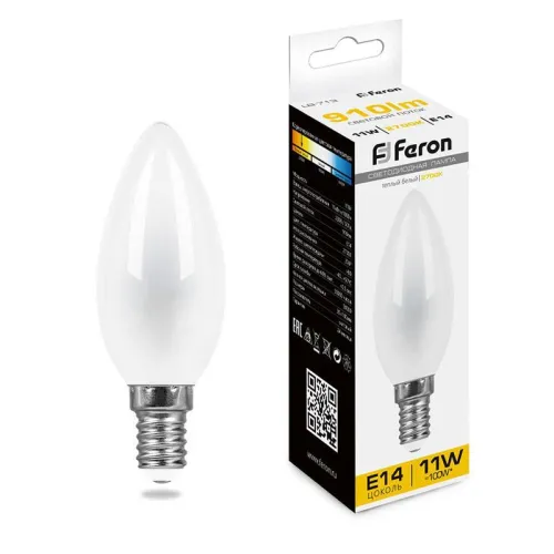 Лампа светодиодная LB-713 11Вт матовая 2700К E14 230В FERON 38005