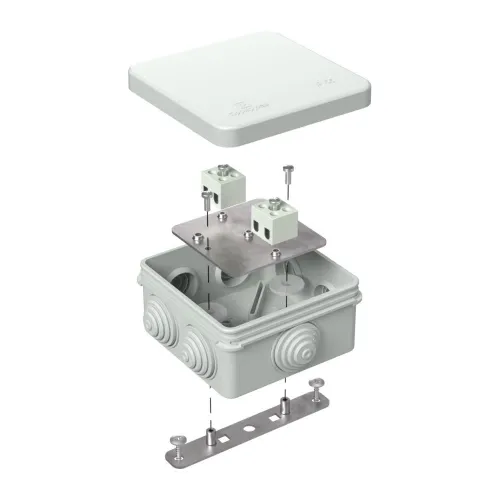 Коробка огнестойкая для о/п 40-0210-FR2.5-4 Е15-Е120 RAL7035 80х80х40 (44 шт/кор)